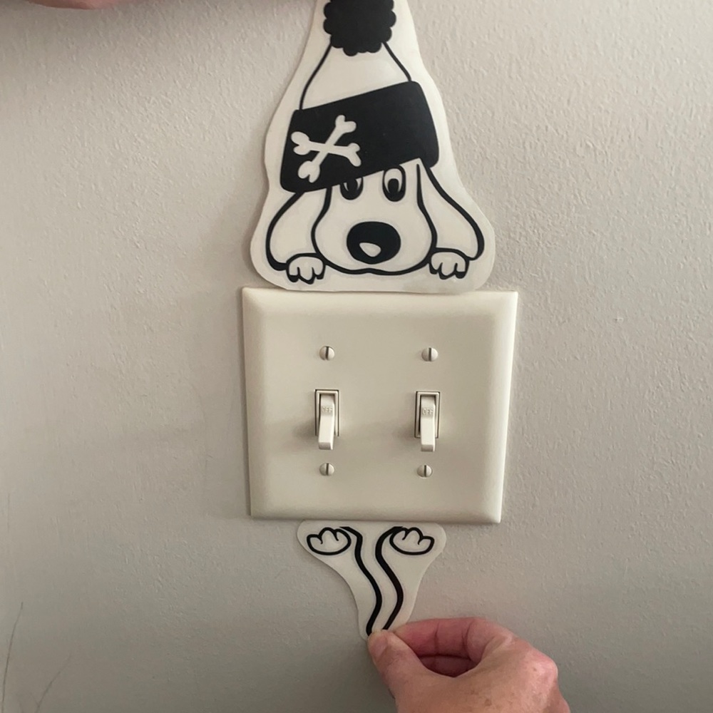 Dog Wall Decal - light switch cover